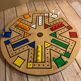 Maxbell Wooden Ludo Board Game Family Dice Games Set for Kids Adults Multiplayer