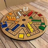 Maxbell Wooden Ludo Board Game Family Dice Games Set for Kids Adults Multiplayer