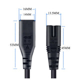 Maxbell Power Extension Cable Supply IEC 320 C8 Plug to C7 for Printer Scanner