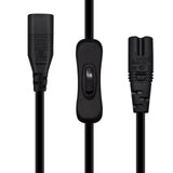 Maxbell Power Extension Cable Supply IEC 320 C8 Plug to C7 for Printer Scanner