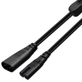 Maxbell Power Extension Cable Supply IEC 320 C8 Plug to C7 for Printer Scanner
