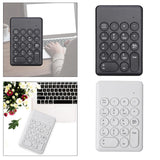Maxbell Portable 18 Keys 2.4G Wireless Numeric Keypad Number Numpad for PC White