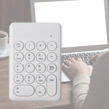Maxbell Portable 18 Keys 2.4G Wireless Numeric Keypad Number Numpad for PC White