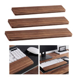 Maxbell Wooden Keyboard Wrist Rest Durable Keyboard Palm Rest Wrist Guard Wrist Pad Length 30cm