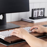 Maxbell Wooden Keyboard Wrist Rest Durable Keyboard Palm Rest Wrist Guard Wrist Pad Length 36cm