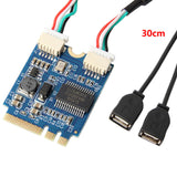 Maxbell M.2 A/E Key to Dual USB 2.0 Cable Durable High Speed Portable High-Quality