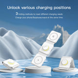 Maxbell 3 in 1 Wireless Charger with Night Light Portable with USB Cable for Office White