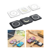 Maxbell 3 in 1 Wireless Charger with Night Light Portable with USB Cable for Office White