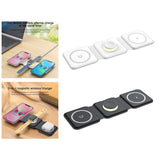 Maxbell 3 in 1 Wireless Charger with Night Light Portable with USB Cable for Office White