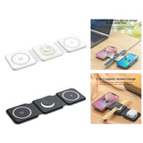 Maxbell 3 in 1 Wireless Charger with Night Light Portable with USB Cable for Office White
