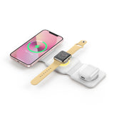 Maxbell 3 in 1 Wireless Charger with Night Light Portable with USB Cable for Office White