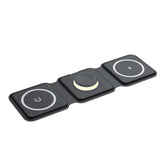 Maxbell 3 in 1 Wireless Charger with Night Light Portable with USB Cable for Office Black
