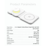 Maxbell Wireless Charger Foldable for iPhone 13/12/SE/11/XS/8 for Mobile Phones White