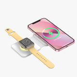 Maxbell Wireless Charger Foldable for iPhone 13/12/SE/11/XS/8 for Mobile Phones White