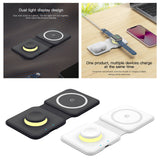 Maxbell Wireless Charger Foldable for iPhone 13/12/SE/11/XS/8 for Mobile Phones White