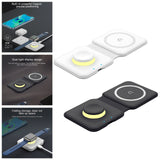 Maxbell Wireless Charger Foldable for iPhone 13/12/SE/11/XS/8 for Mobile Phones White