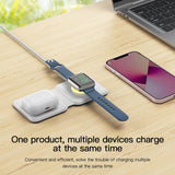 Maxbell Wireless Charger Foldable for iPhone 13/12/SE/11/XS/8 for Mobile Phones White