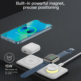 Maxbell Wireless Charger Foldable for iPhone 13/12/SE/11/XS/8 for Mobile Phones White