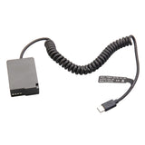 Maxbell Dummy Battery Adapter Spring Cable for Panasonic FZ200 Camera Gx8 G90 G99