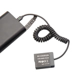 Maxbell Dummy Battery Adapter Spring Cable for Panasonic FZ200 Camera Gx8 G90 G99