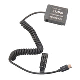 Maxbell Dummy Battery Adapter Spring Cable for Panasonic FZ200 Camera Gx8 G90 G99