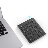 Maxbell Anti Slip Bluetooth Number Pad 28 Keys Number Numpad for PC Windows Computer Black
