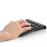 Maxbell Anti Slip Bluetooth Number Pad 28 Keys Number Numpad for PC Windows Computer Black