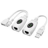 Maxbell USB 2.0 Extender to RJ 45 up to 60M/196ft for USB Flash Disk PC Scanner