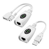 Maxbell USB 2.0 Extender to RJ 45 up to 60M/196ft for USB Flash Disk PC Scanner