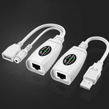 Maxbell USB 2.0 Extender to RJ 45 up to 60M/196ft for USB Flash Disk PC Scanner