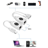 Maxbell USB 2.0 Extender to RJ 45 up to 60M/196ft for USB Flash Disk PC Scanner