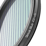 Maxbell Blue Brushed Filter Effect Filter Len Filter for DSLR Cinematice Video 43MM