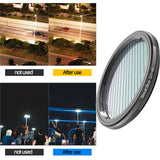 Maxbell Blue Brushed Filter Effect Filter Len Filter for DSLR Cinematice Video 52MM