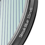 Maxbell Blue Brushed Filter Effect Filter Len Filter for DSLR Cinematice Video 55MM