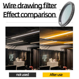 Maxbell Blue Brushed Filter Effect Filter Len Filter for DSLR Cinematice Video 55MM