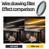 Maxbell Blue Brushed Filter Effect Filter Len Filter for DSLR Cinematice Video 58MM