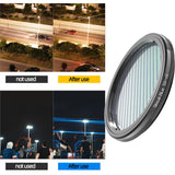 Maxbell Blue Brushed Filter Effect Filter Len Filter for DSLR Cinematice Video 58MM