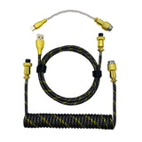 Maxbell coil Type C Cable for Mechanical Keyboard Coiling Spring Sprial Cable Black 3pcs