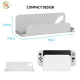 Maxbell Game Console Wall Mounted Holder Bracket Solid Hanger for Organizer Box White