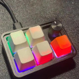 Maxbell Wired Five Keys Mechanical Keyboard USB Portable Durable Mini RGB Keypad Gray