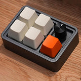 Maxbell Wired Five Keys Mechanical Keyboard USB Portable Durable Mini RGB Keypad Gray