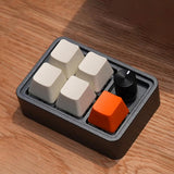 Maxbell Wired Five Keys Mechanical Keyboard USB Portable Durable Mini RGB Keypad Gray
