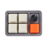 Maxbell Wired Five Keys Mechanical Keyboard USB Portable Durable Mini RGB Keypad Gray
