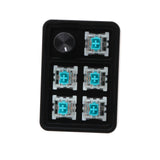 Maxbell Wired Five Keys Mechanical Keyboard USB Portable Durable Mini RGB Keypad Gray