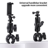Maxbell Motorcycle Handlebar Camera Mount 1/4 360 Degree Rotary Standard Big Clamp