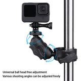 Maxbell Motorcycle Handlebar Camera Mount 1/4 360 Degree Rotary Standard Big Clamp