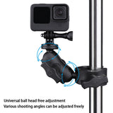 Maxbell Motorcycle Handlebar Camera Mount 1/4 360 Degree Rotary Standard Big Clamp