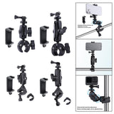 Maxbell Motorcycle Handlebar Camera Mount 1/4 360 Degree Rotary Standard Big Clamp
