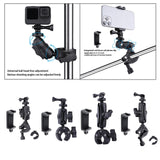 Maxbell Motorcycle Handlebar Camera Mount 1/4 360 Degree Rotary Standard Big Clamp