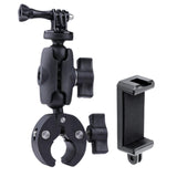 Maxbell Motorcycle Handlebar Camera Mount 1/4 360 Degree Rotary Standard Big Clamp